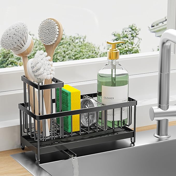 Black Sponge Holder for Kitchen Sink