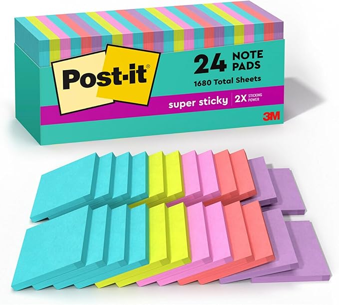 Super Sticky Notes, 24 Sticky Note Pads