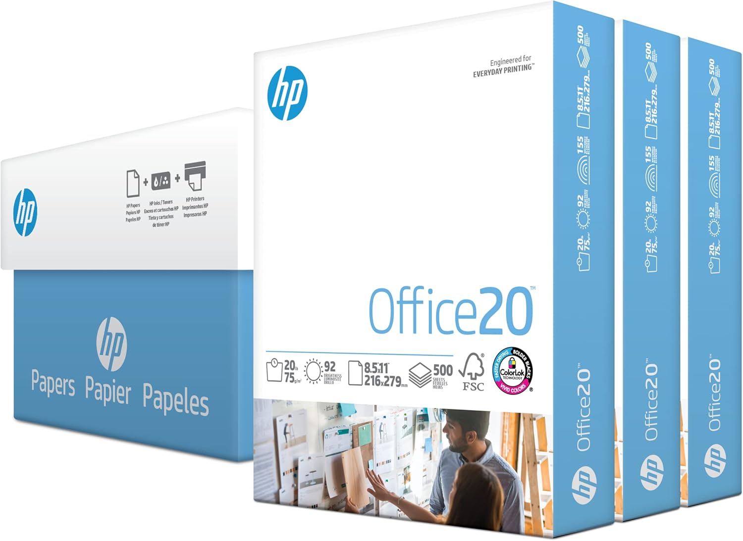 HP Office Printer Paper – 1500 Sheets, 20 lb