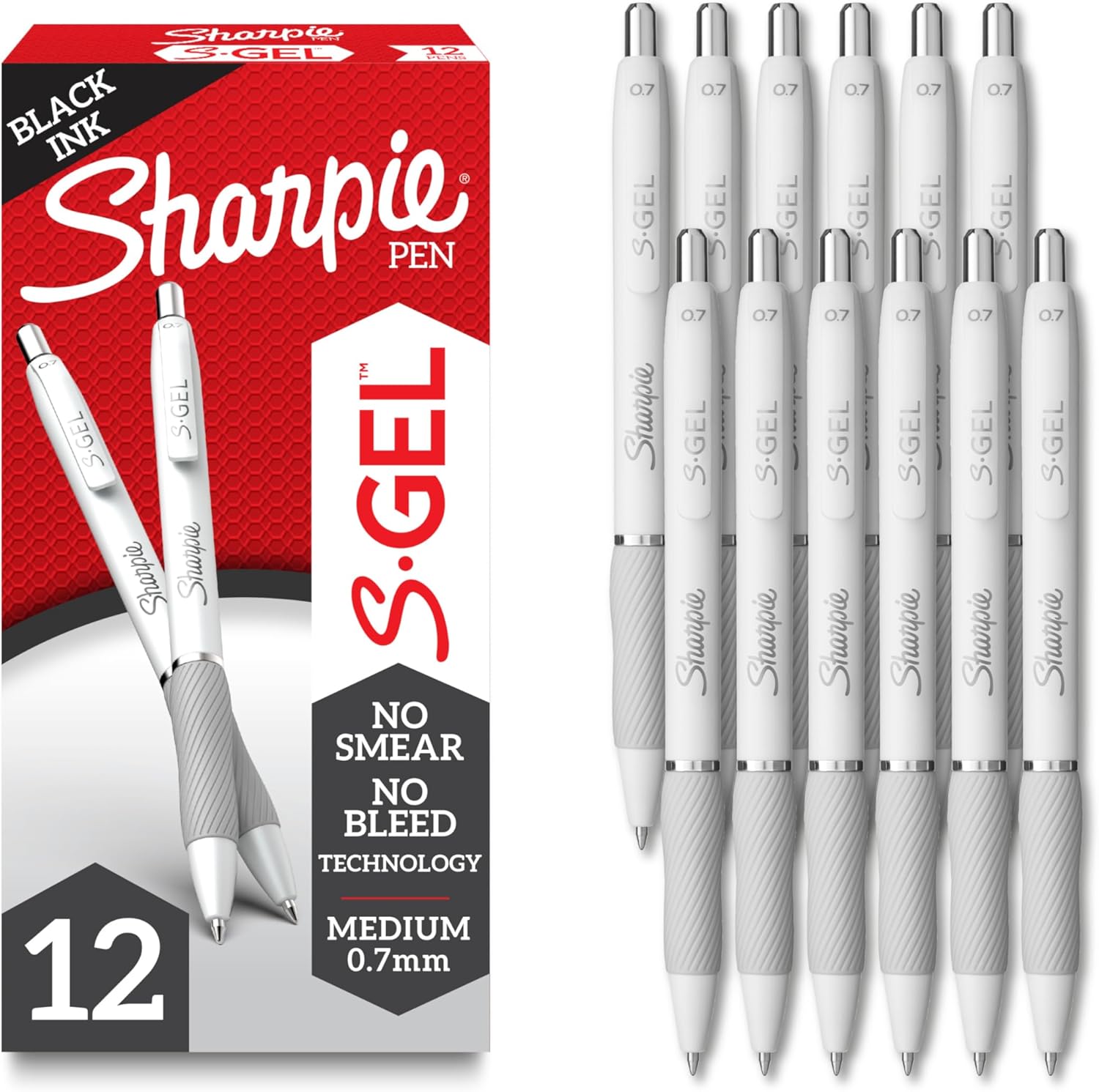 Sharpie S-Gel Pens – 0.7mm, 12 Pack